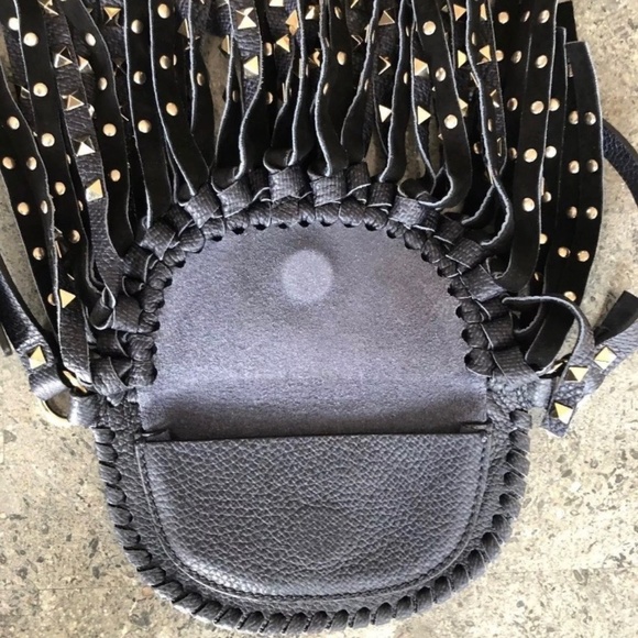 Authentic VALENTINO Rock Stud Fringe Belt Bag - Picture 4 of 8